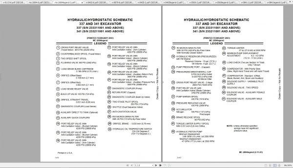 Bobcat Excavator 337 341 Hydraulic Electrical Schematic 2