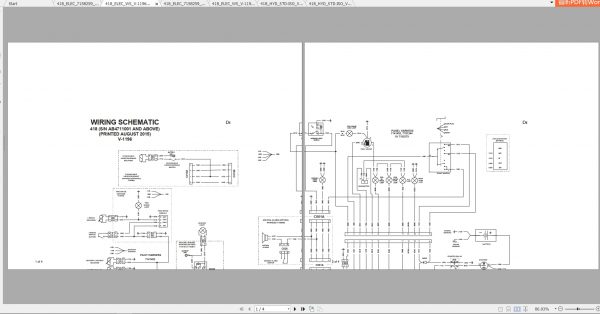 Bobcat Excavator 418 Hydraulic Electrical Schematic 2