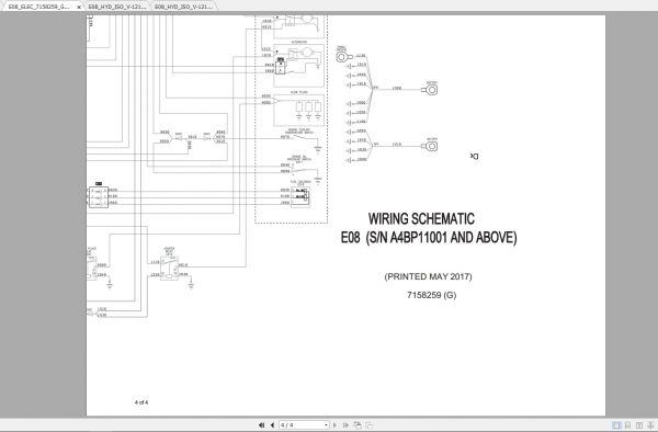 Bobcat Excavator E08 Hydraulic Electrical Schematic 1