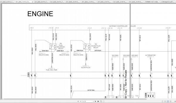 Bobcat Excavator E17 Hydraulic Electrical Schematic 2