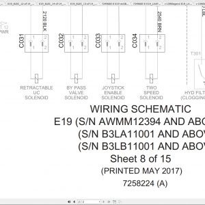 Bobcat Excavator E19 Hydraulic Electrical Schematic 2