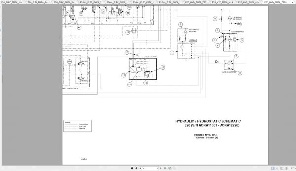 Bobcat Excavator E26 Hydraulic Electrical Schematic 1