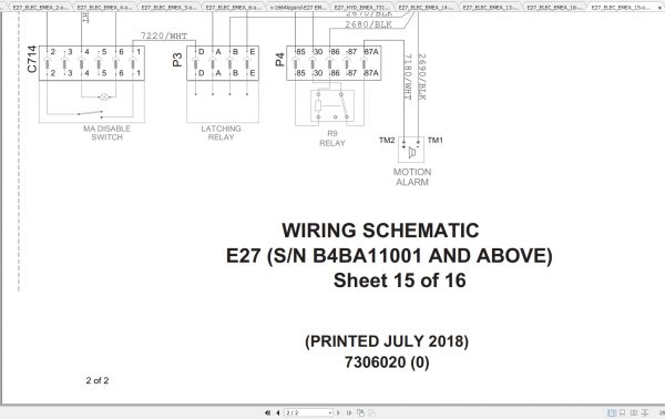 Bobcat Excavator E27 Hydraulic Electrical Schematic 2