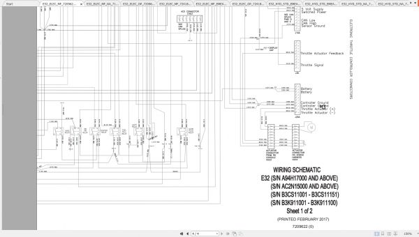 Bobcat Excavator E32 Hydraulic Electrical Schematic 2