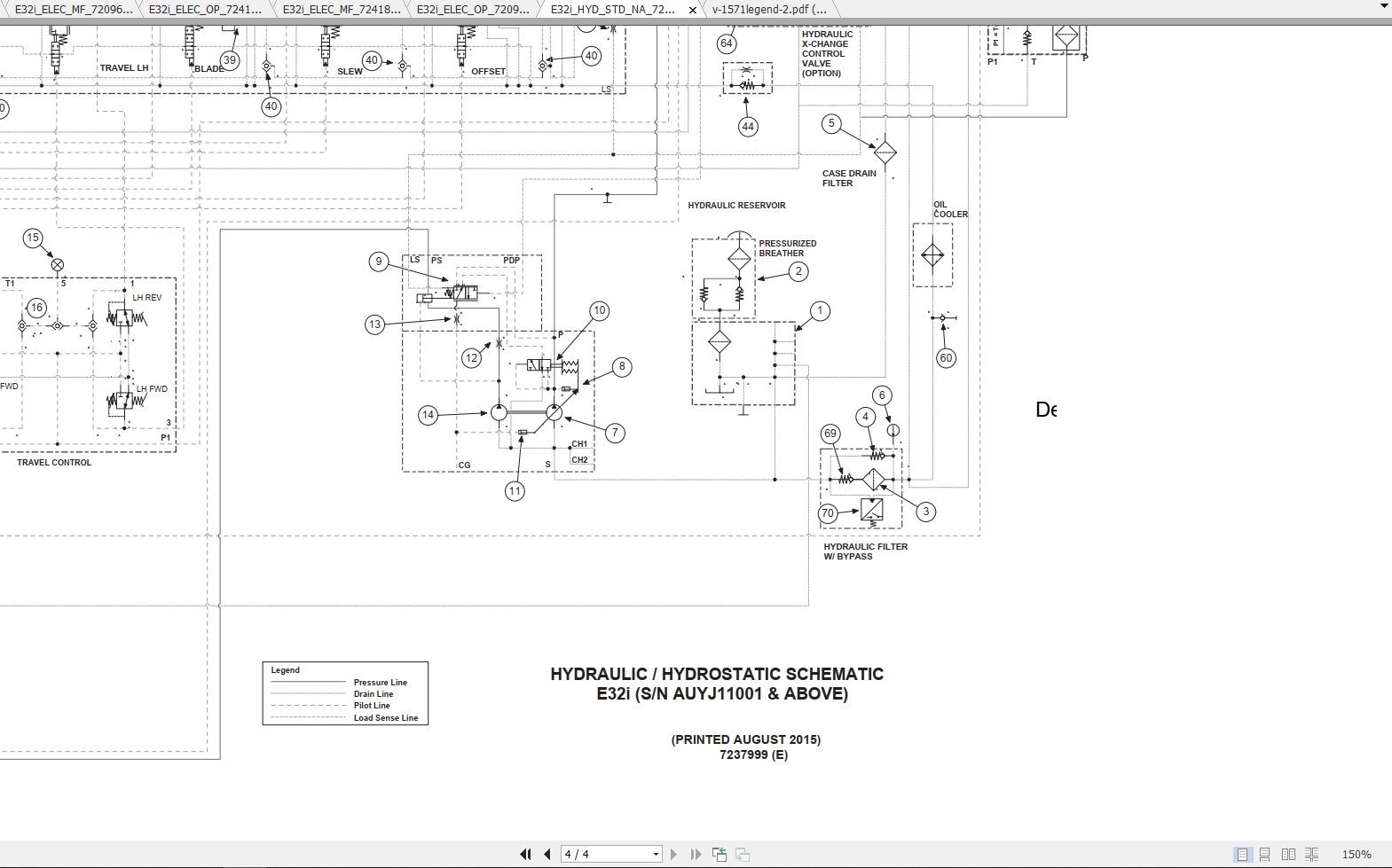 Bobcat Excavator E32i Hydraulic Electrical Schematic 2