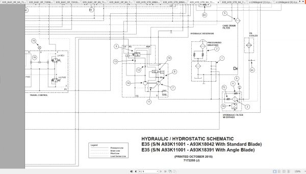 Bobcat Excavator E35 Hydraulic Electrical Schematic 1