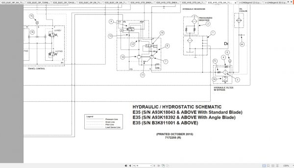 Bobcat Excavator E35 Hydraulic Electrical Schematic 2