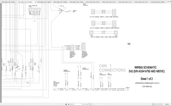Bobcat Excavator E42 Hydraulic Electrical Schematic 2 1