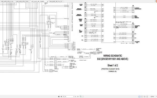 Bobcat Excavator E42 Hydraulic Electrical Schematic 3 1