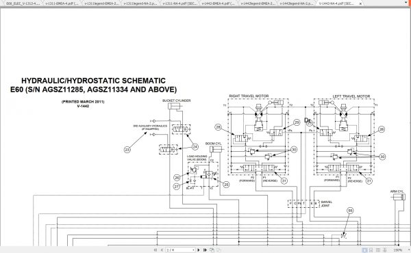 Bobcat Excavator E60 Hydraulic Electrical Schematic 2