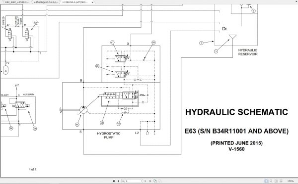 Bobcat Excavator E63 Hydraulic Electrical Schematic 2