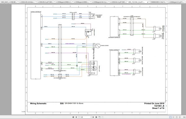 Bobcat Excavator E85 Hydraulic Electrical Schematic 2
