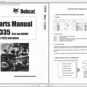 Bobcat Excavators X335 Parts Manuals 1