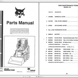Bobcat Loader 310 Parts Manual 1