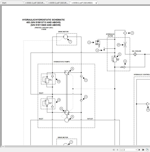 Bobcat Loader 453 Hydraulic Electrical Schematic 2