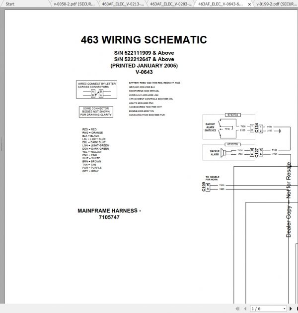 Bobcat Loader 463 Hydraulic Electrical Schematic 1