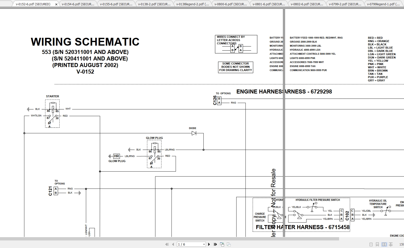 Bobcat Loader 553 Hydraulic Electrical Schematic 1
