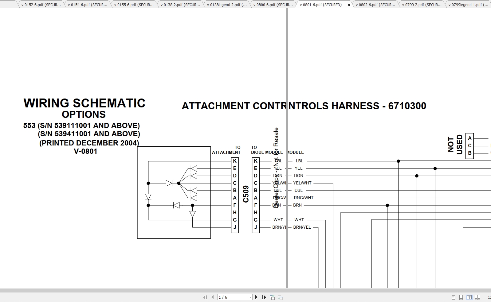 Bobcat Loader 553 Hydraulic & Electrical Schematic