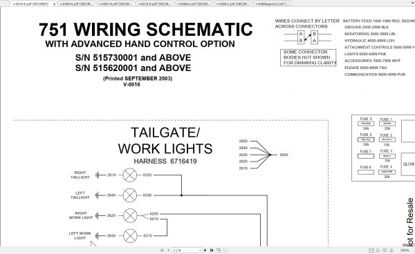 Bobcat Loader 751 Hydraulic Electrical Schematic 1