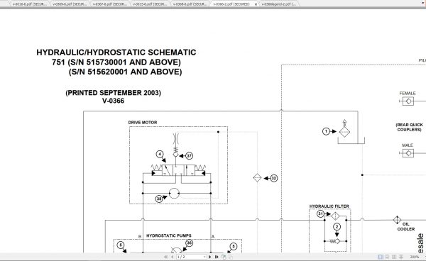 Bobcat Loader 751 Hydraulic Electrical Schematic 2