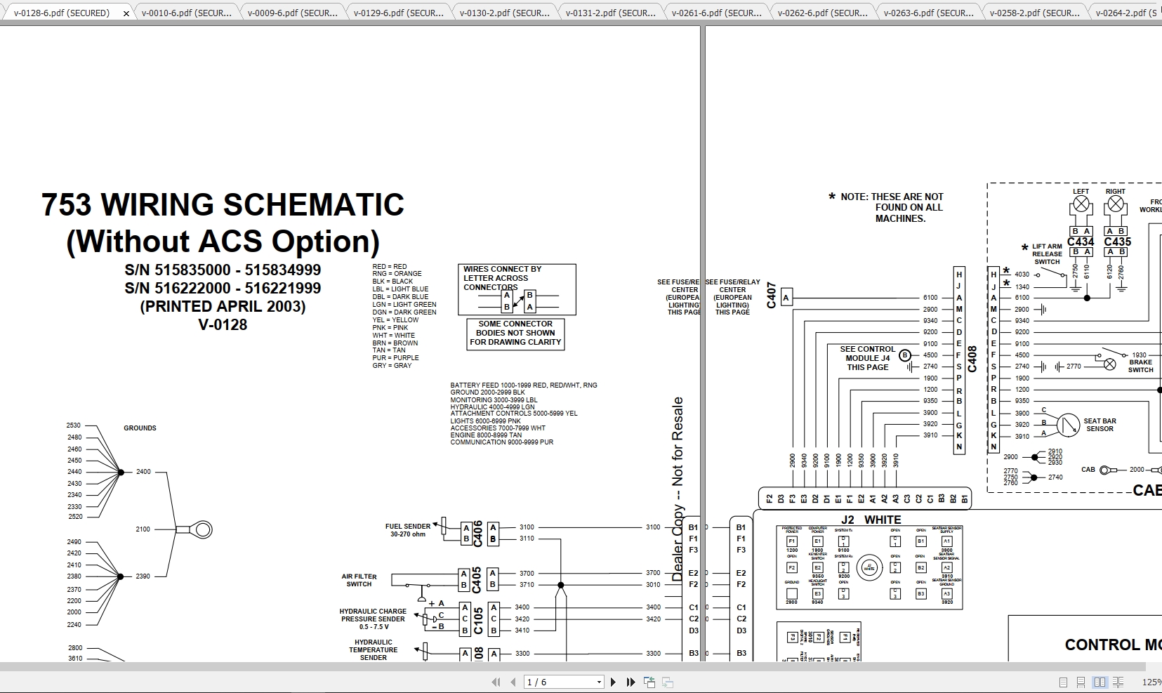Bobcat Loader 753 Hydraulic Electrical Schematic 1