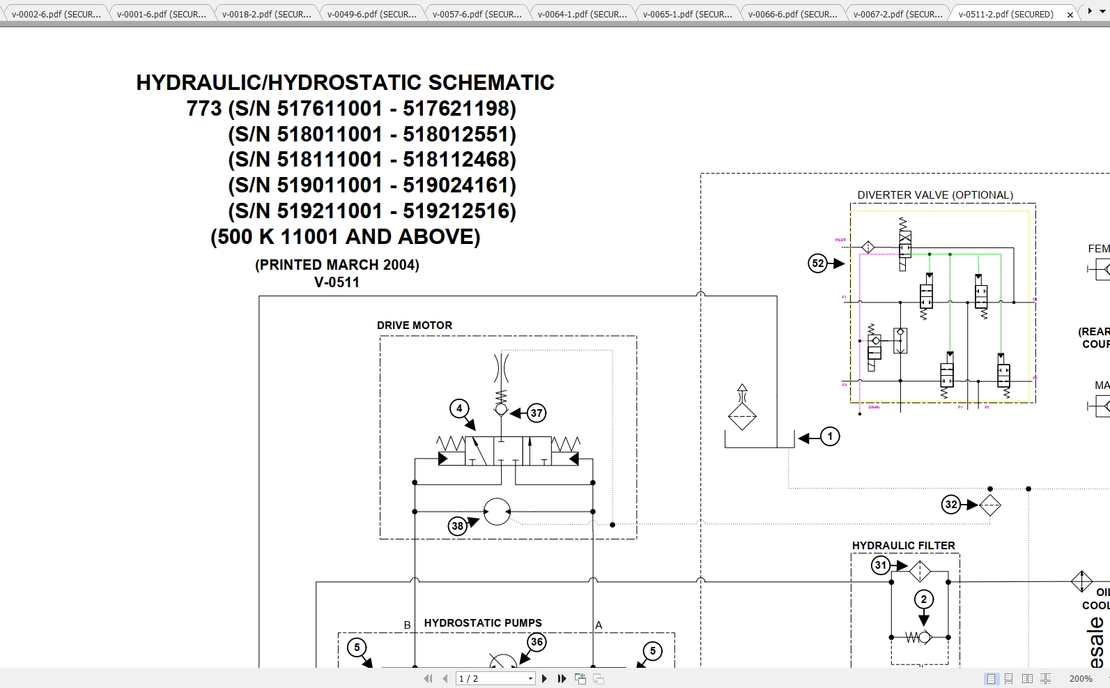 Bobcat Loader 773 Hydraulic Electrical Schematic 1