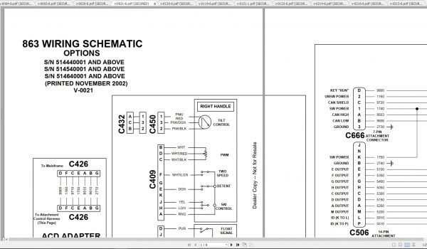 Bobcat Loader 863 Hydraulic Electrical Schematic 1