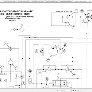 Bobcat Loader 953 BICS Hydraulic Electrical Schematic 1