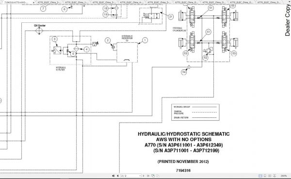 Bobcat Loader A770 Hydraulic Electrical Schematic 2