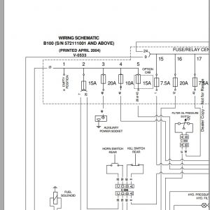 Bobcat Loader Backhoe B100 Hydraulic Electrical Schematic 1
