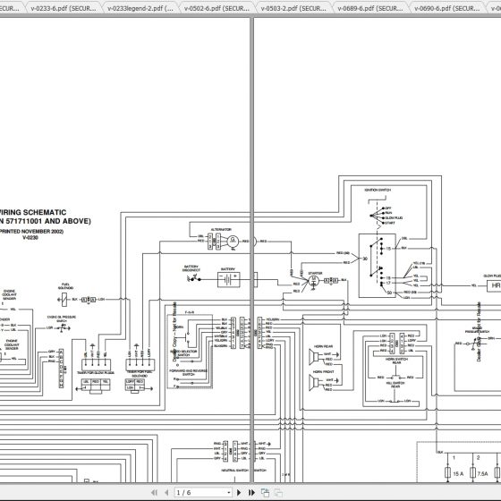 Bobcat Loader Backhoe B250 Hydraulic & Electrical Schematic