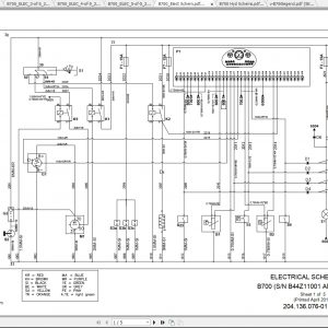 Bobcat Loader Backhoe B700 Hydraulic Electrical Schematic 2
