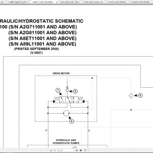 Bobcat Loader S100 Hydraulic Electrical Schematic 1