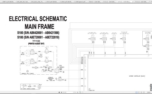 Bobcat Loader S100 Hydraulic Electrical Schematic 2