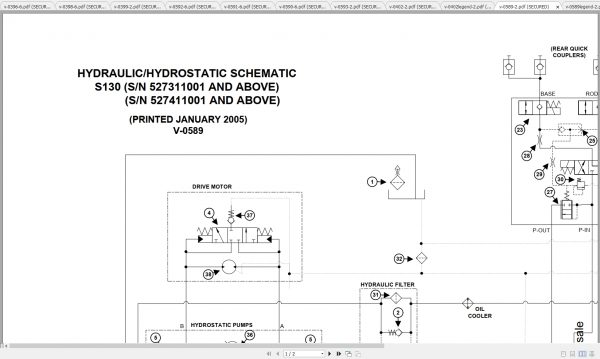Bobcat Loader S130 Hydraulic Electrical Schematic 2