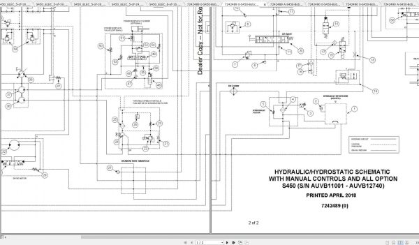 Bobcat Loader S450 Hydraulic Electrical Schematic 2