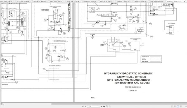 Bobcat Loader S510 Hydraulic Electrical Schematic 1