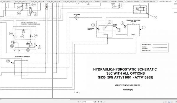Bobcat Loader S530 Hydraulic Electrical Schematic 2