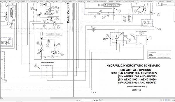 Bobcat Loader S590 Hydraulic Electrical Schematic 2
