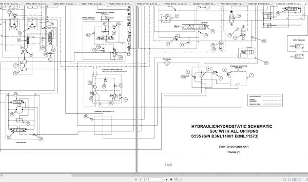 Bobcat Loader S595 Hydraulic Electrical Schematic 1