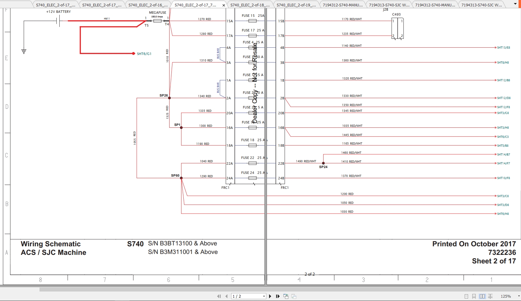 Bobcat Loader S740 Hydraulic Electrical Schematic 1