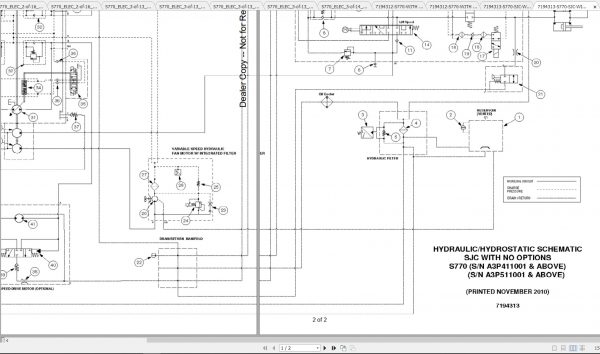 Bobcat Loader S770 Hydraulic Electrical Schematic 2