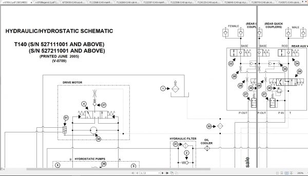 Bobcat Loader T140 Hydraulic Electrical Schematic 2