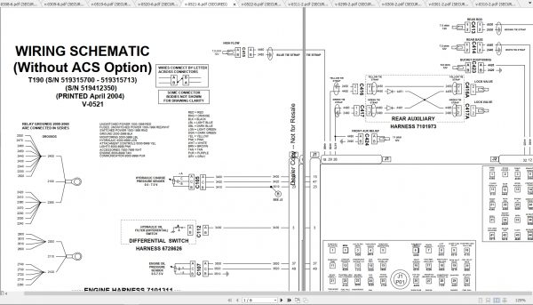 Bobcat Loader T190 Hydraulic Electrical Schematic 1