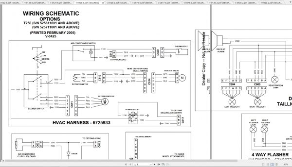 Bobcat Loader T250 Hydraulic Electrical Schematic 1