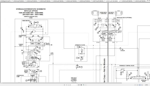 Bobcat Loader T250 Hydraulic Electrical Schematic 2