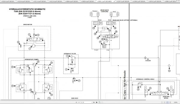 Bobcat Loader T300 Hydraulic Electrical Schematic 2