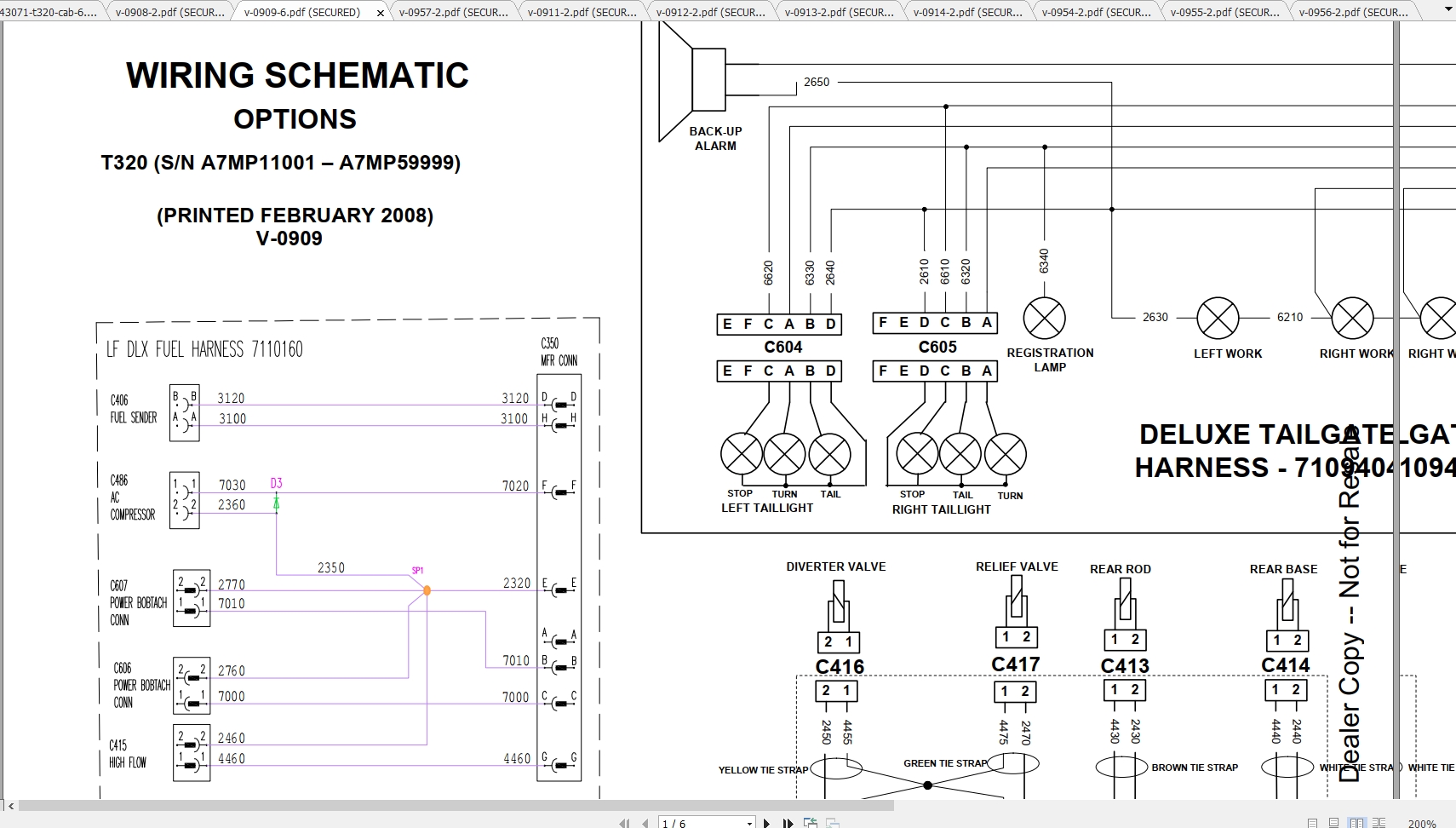 Bobcat Loader T320 Hydraulic Electrical Schematic 1