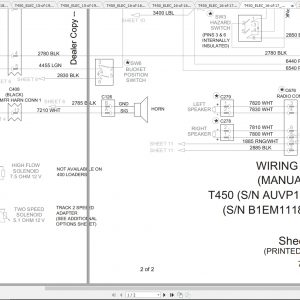 Bobcat Loader T450 Hydraulic Electrical Schematic 1