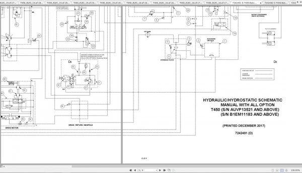 Bobcat Loader T450 Hydraulic Electrical Schematic 2